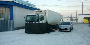 отогрев грузовых авто